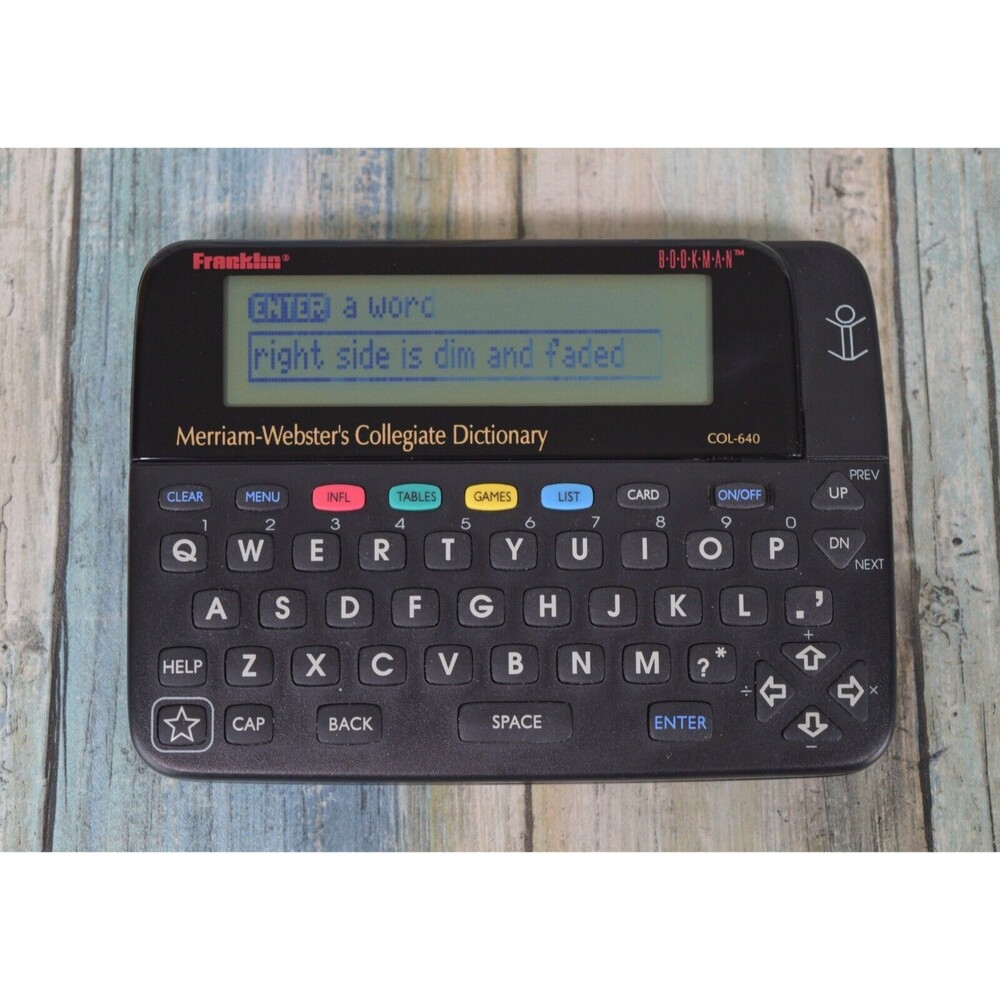Franklin Bookman Collegiate Dictionary 10th Edition Electronic Book COL-640